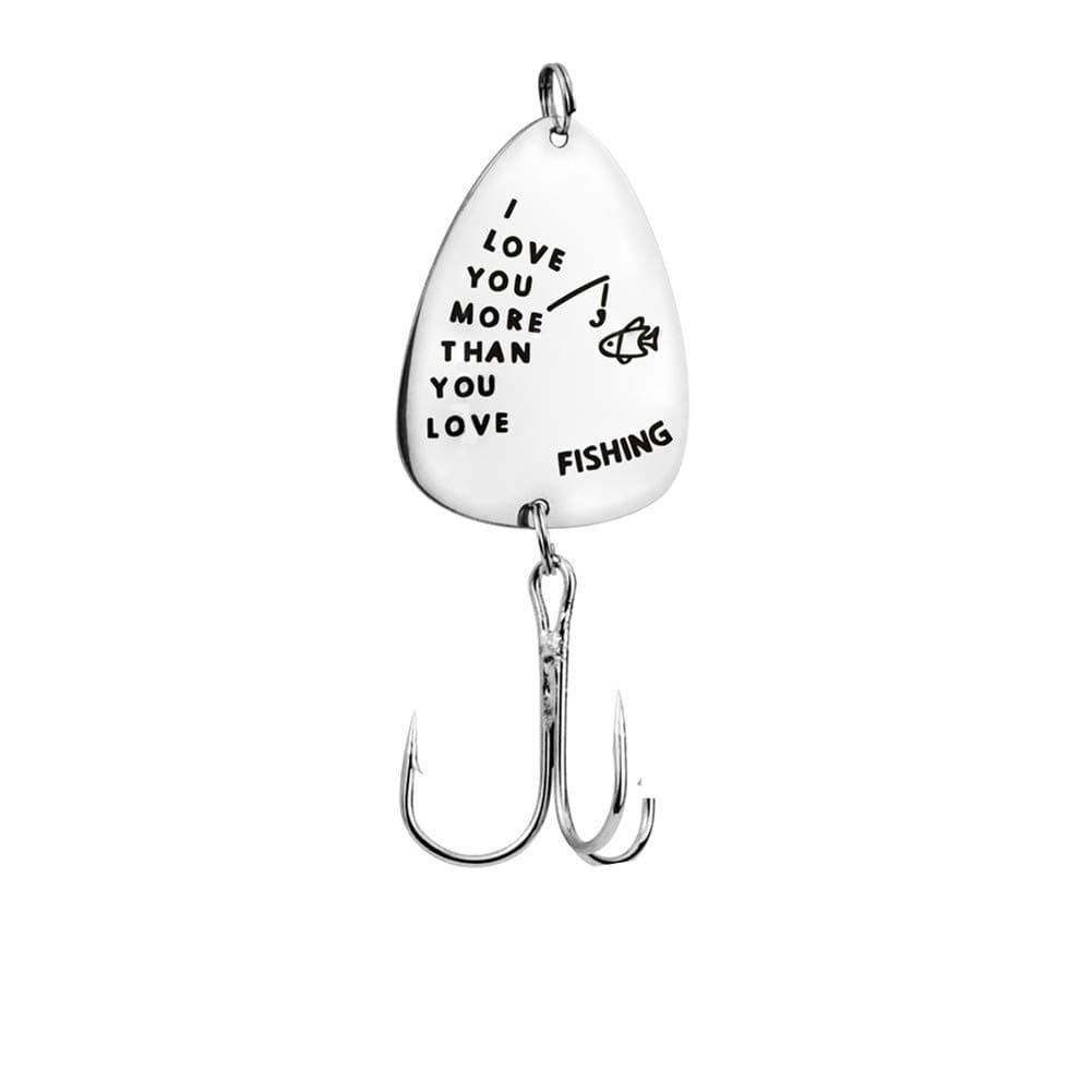 Love You More Than You Love Fishing Lure, Gift for Boyfriend Husband Dad Birthday Christmas Gifts Xmas