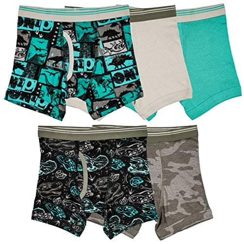 TrimfitBoys 100% Cotton Tagless Boxer Briefs 5-Pack, Kids Underwear
