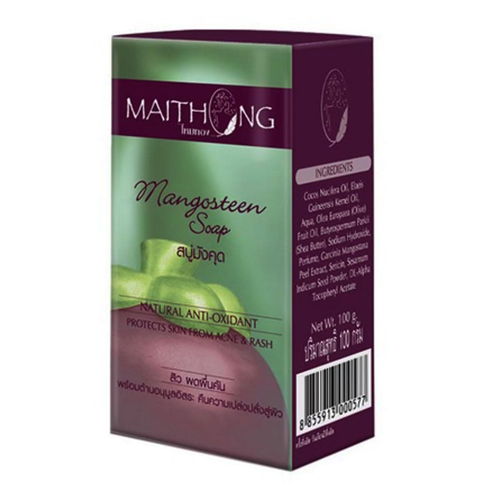 Mangosteen Natural Herbal Anti-oxidant Aha Soap Prevent Acne & Rash Made in Thailand by Maithong
