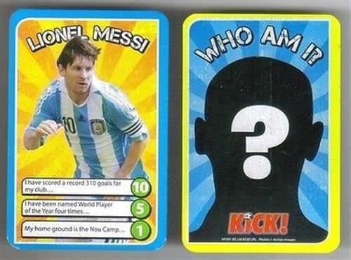 KICK magazine WHO AM I football playing card Barcelona Argentina LIONEL MESSI
