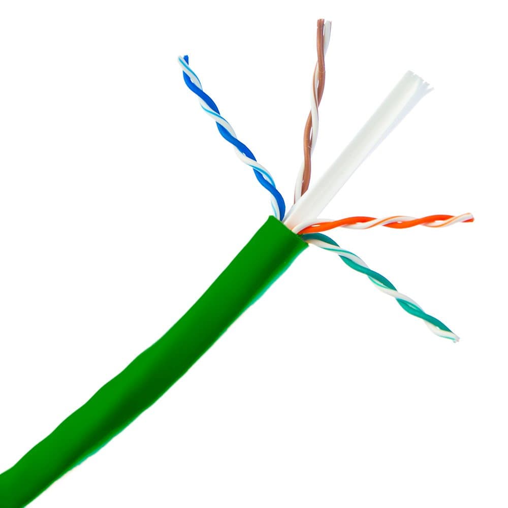 350ft Green Riser Cat6 UTP Solid Copper 23AWG 500MHz High Speed LAN Network Ethernet Wire Internet Cable UL ETL CMR
