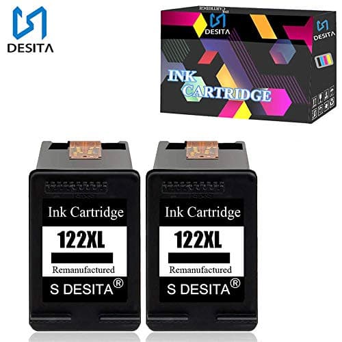 S DESITA Ink Cartridge for HP 122xl CH561HL Black Works for HP Envy 4500 5530