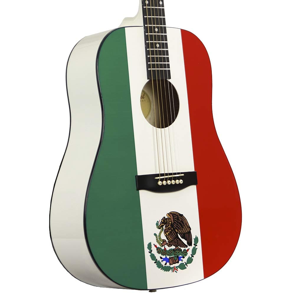 Main Street Guitars MAMF Dreadnought Acoustic Guitar in Mexican Flag Finish