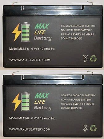 6V 12Ah F1 UPS Battery for Parmak MAG12SP - 2 Pack - ML12-6F1MP212