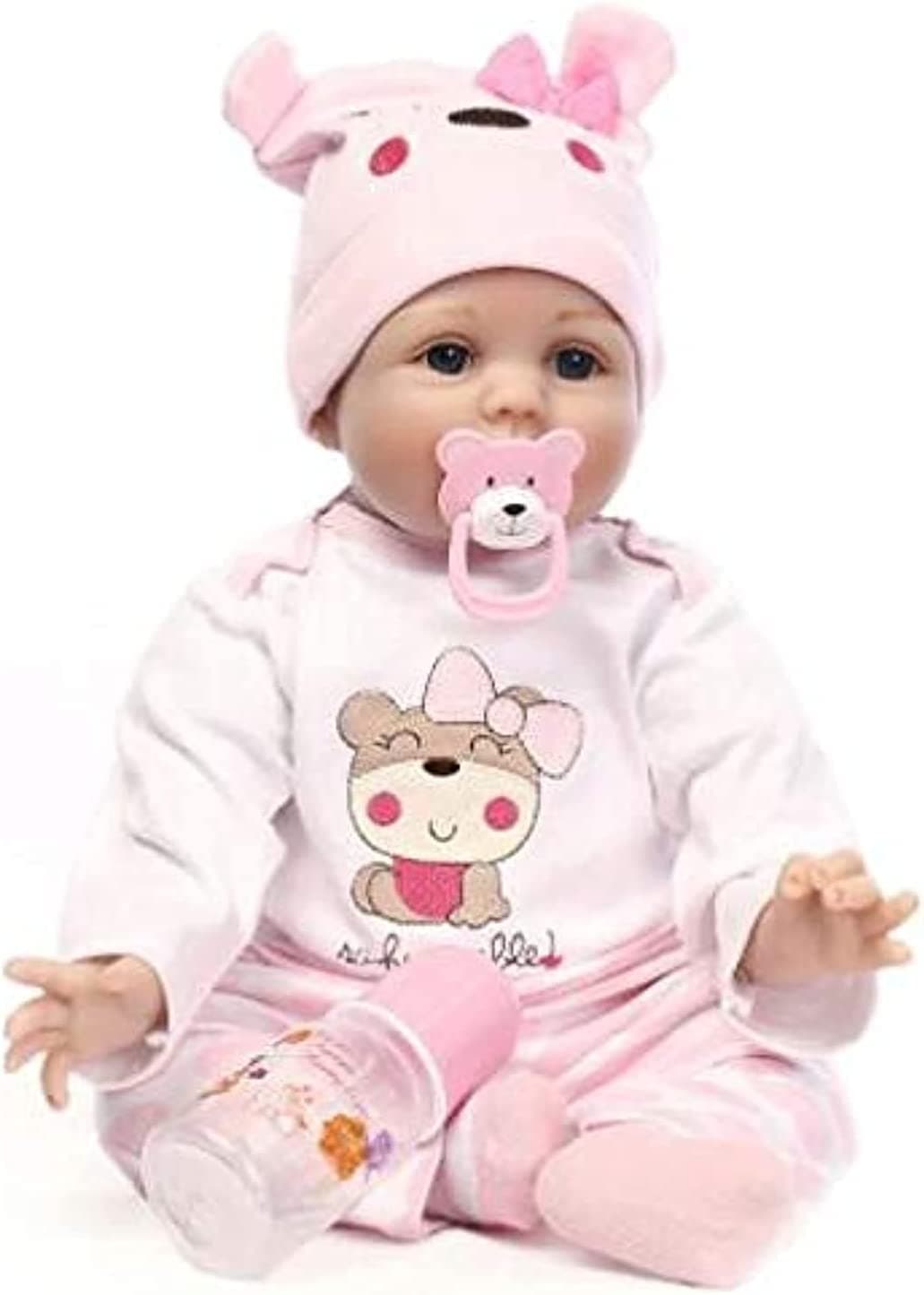 18" Reborn Baby boy Doll Soft Vinyl cotton body Silicone head , hand and leg Newborn Baby Doll Girl Toy Gift Dolls