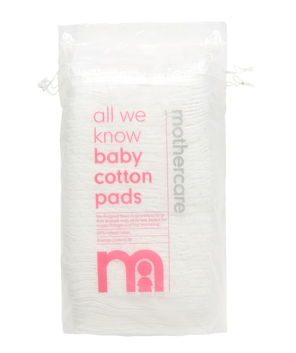 Mothercare Unisex We All Know Baby Cotton Pads Pack of 60 (White_Free Size)