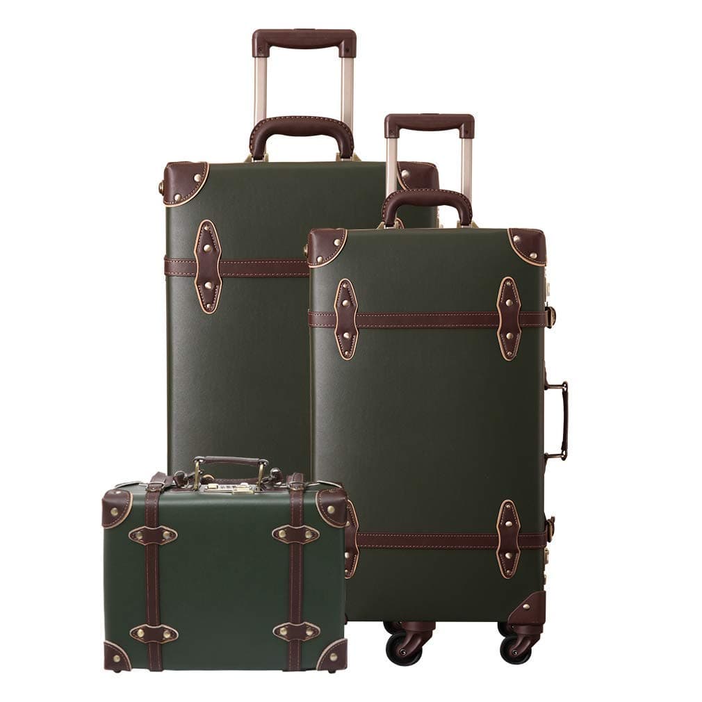 Vintage Luggage Sets Lightweight Women Leather Suitcase/Trunk, Set of 3