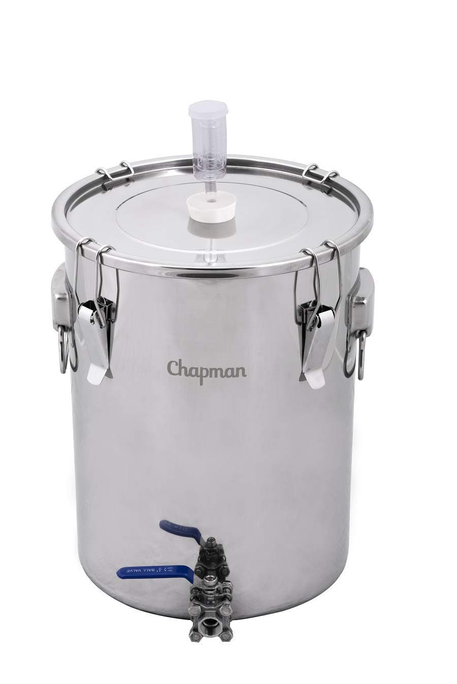 Chapman UniVessel Stainless Steel Fermenter 14 Gal w/ 3-Piece Ball Valve – Durable Kettle for Wine, Beer, Mead & Kombucha – Ideal for 10 Gal Batches – Fermentation Bucket for Home & Craft Brewers