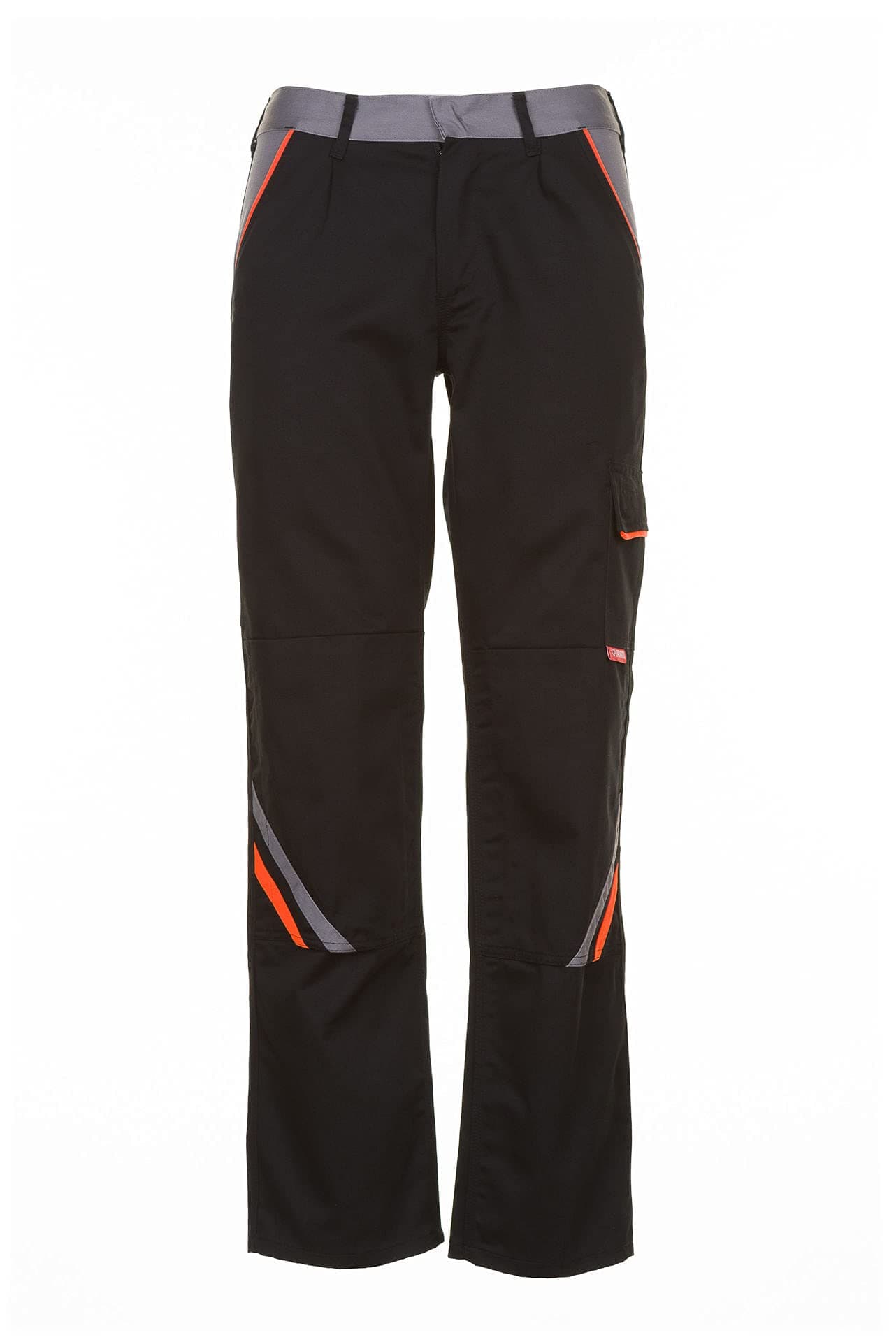 Planam Unisex 2420 Trousers Visline Size 58 in Black/Orange/zinc