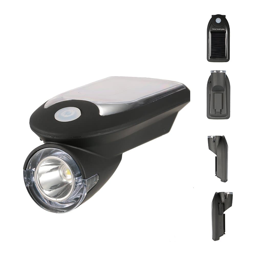 ZJINJINBikelight USB Rechargeable Bicycle Headlight Solar Powered Bicycle Light Bike Cycling Front Light Safety Light Lamp 360 Degree Rotating