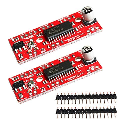 CJRSLRB 2Pack Easydriver Stepper Motor Driver Module Board with 2Pcs Single Row Pin Headers for Arduino
