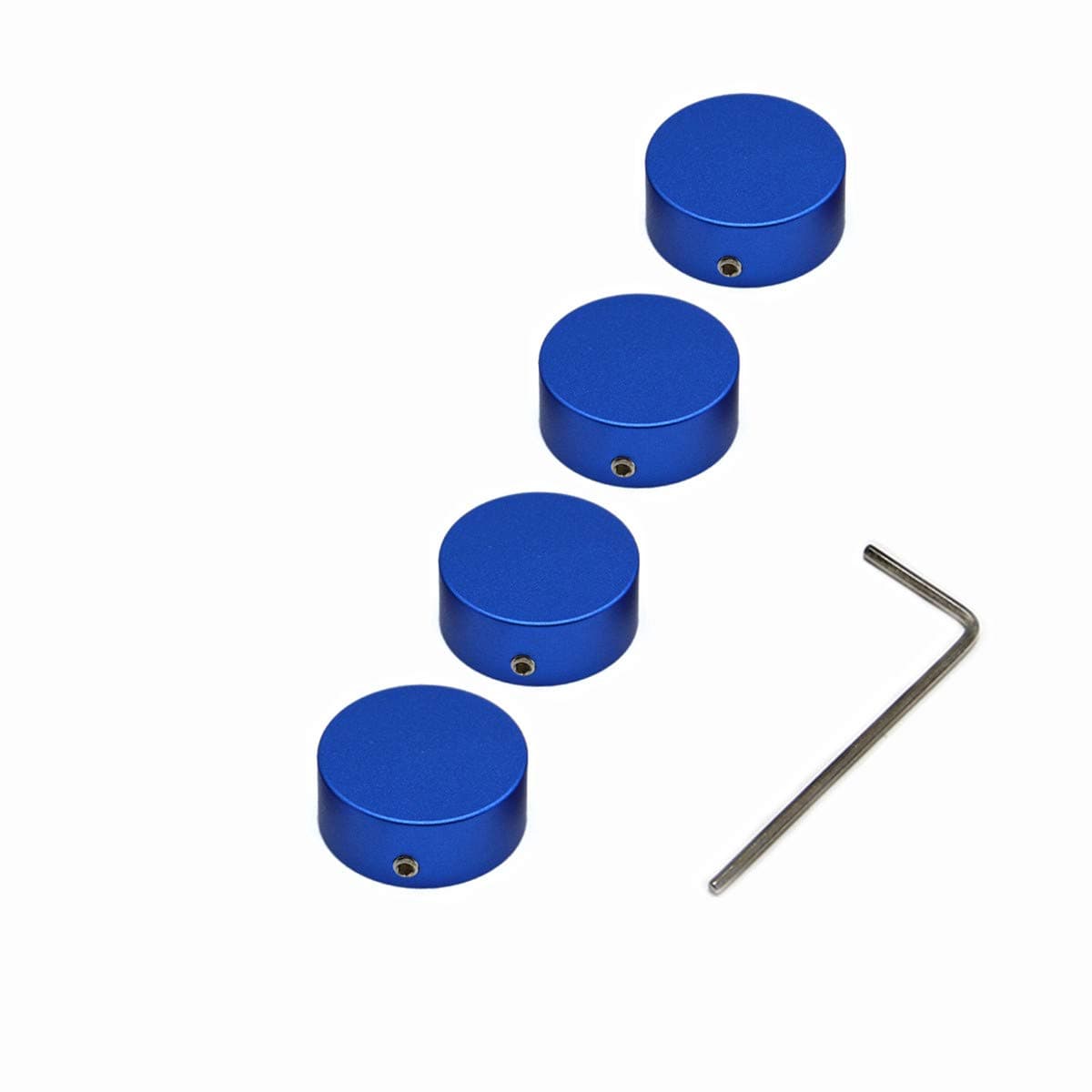SOLUTEK Pedal Footswitch Topper with 3 Screws and rubber-inserts fit firmly Increase comfort and accuracy 4pcs Blue
