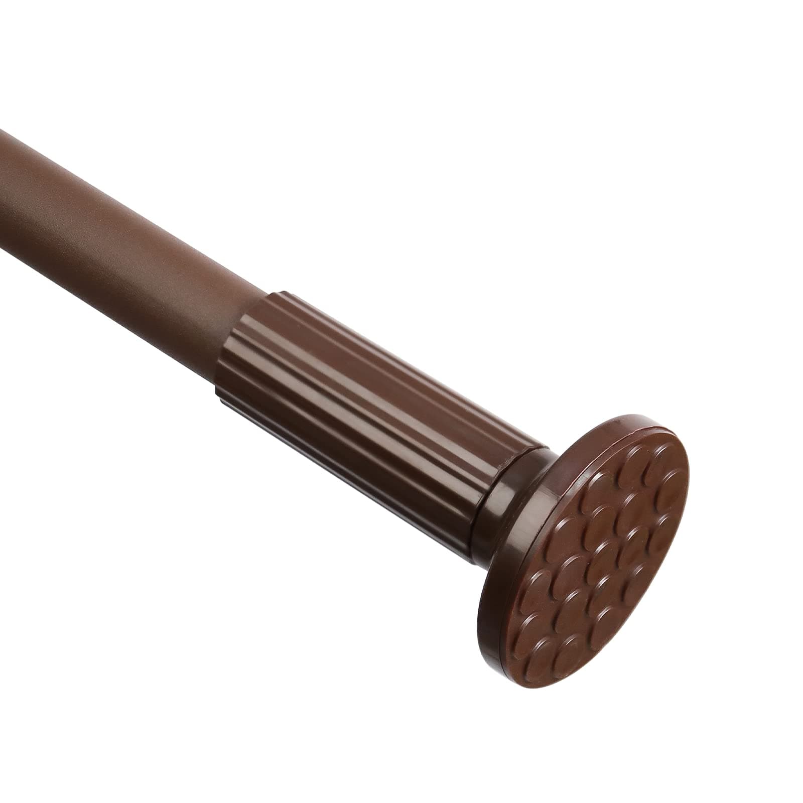 Umimile Tension Shower Curtain, Spring Shower Tension Curtain Rod, Closet Rod, for Windows or Shower, Rust Resistant Easy to Install, (Brown, 51-165”)
