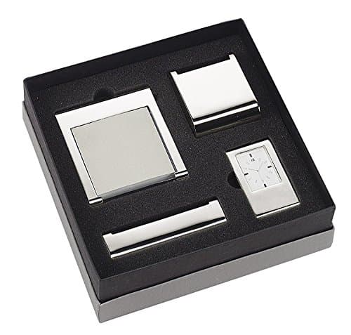Upper Gifts Executive Gift Set - 4 pc Silver Metal Gift Set