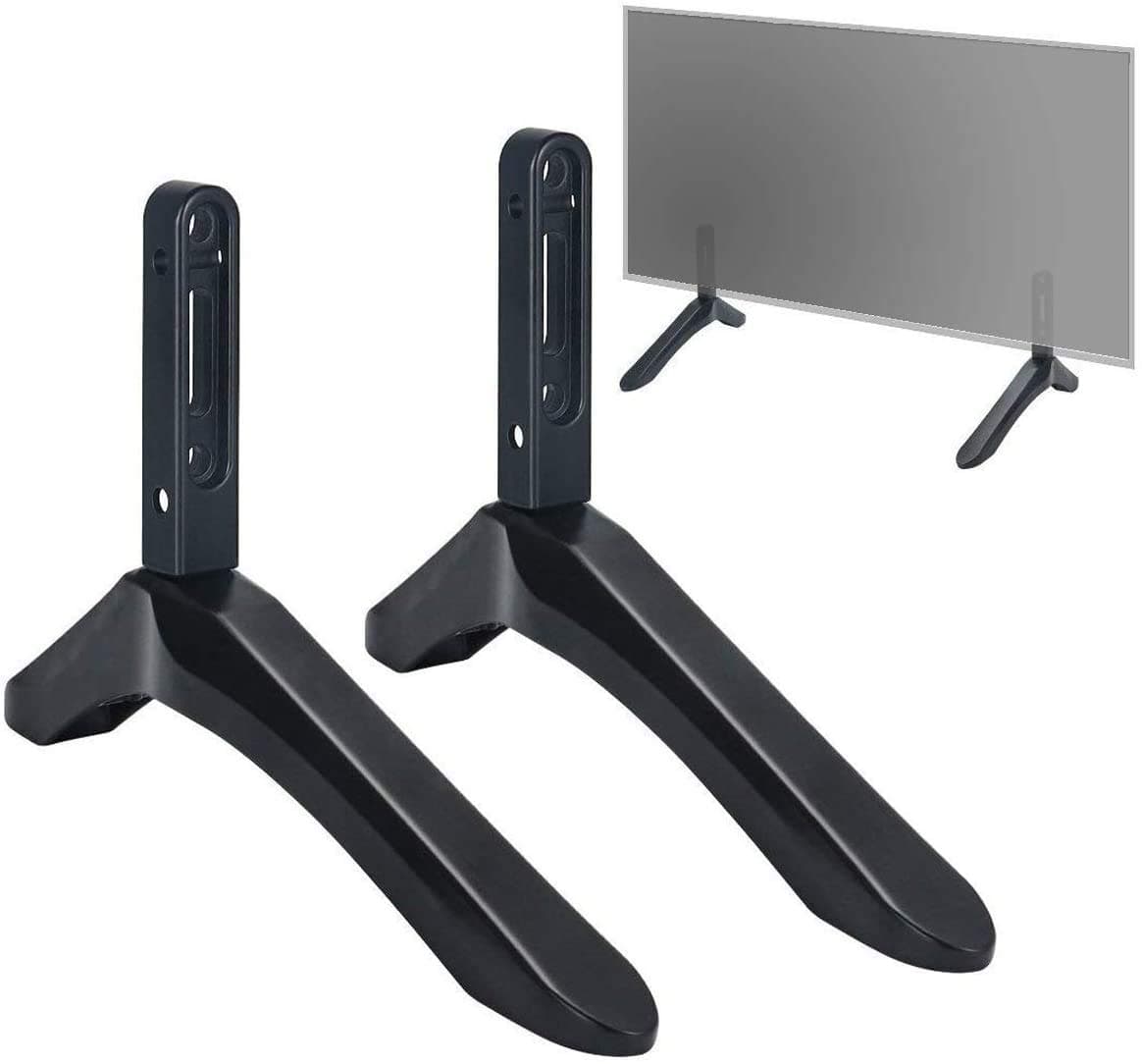 Drsn TV Base Pedestal Feet TV Stand Legs for Televisions with Mounting Holes Distance 2.16in/5.5cm or Within 1.77in/4.5cm, Distance Between Top Mounting Hole and Edge 3.15in/8cm