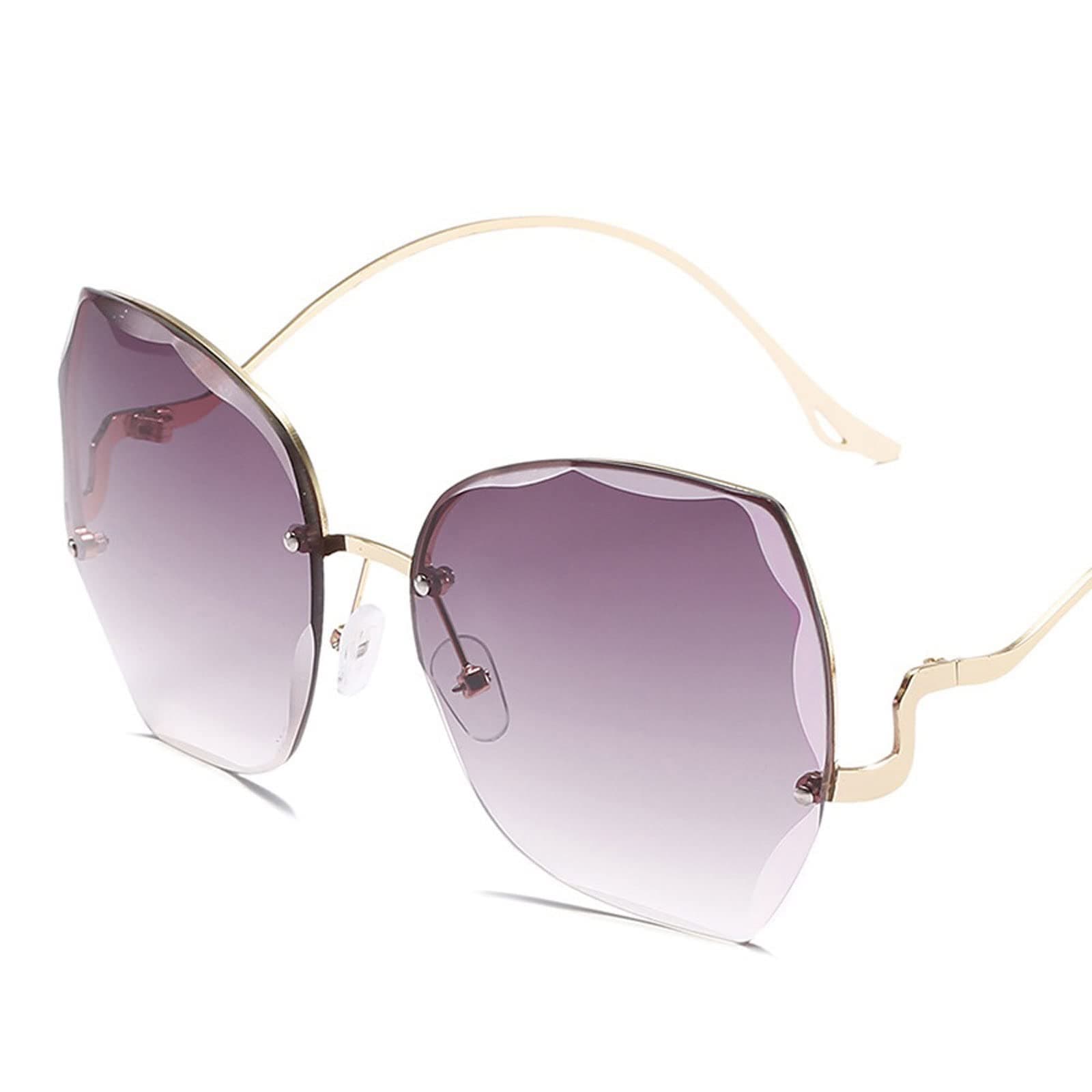 ZWENDEZWENDE Women's sunglasses Rimless Sunglasses Fashion Sunglasses Women (Color : 2)