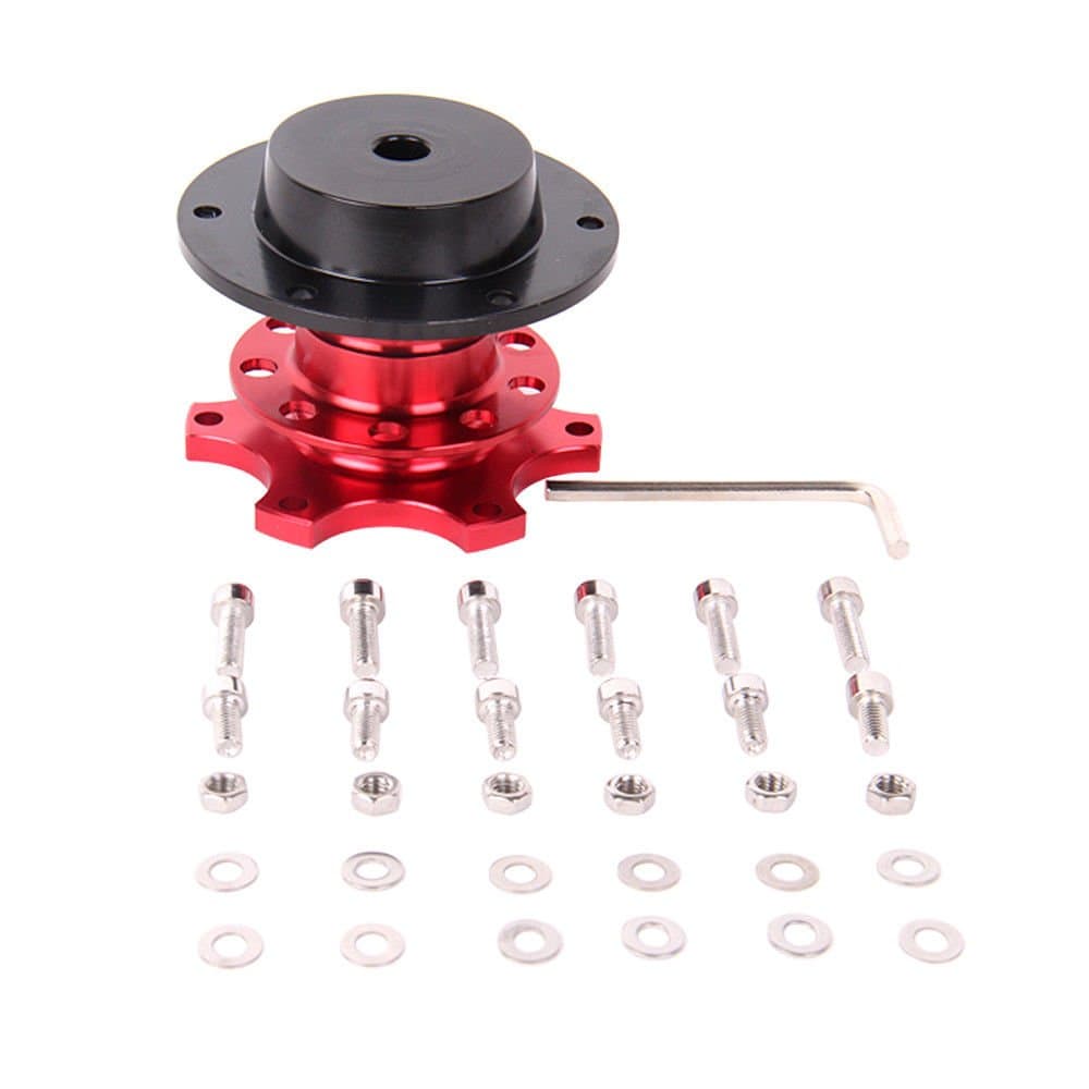 HiwowSport Universal Car Steering Wheel Quick Release HUB Racing Adapter Snap Off Boss Kit