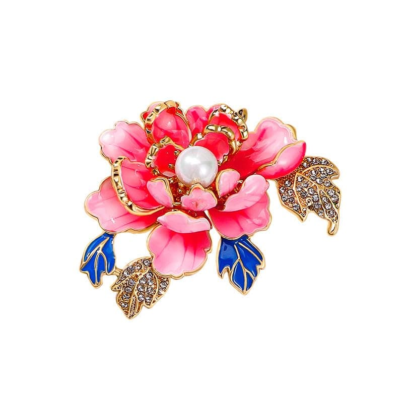 Pink Peony Flower Brooch, Antique Style, Pearl Flower, Chest Flower, Elegant Temperament, Cheongsam, Clothes, Brooch Accessories