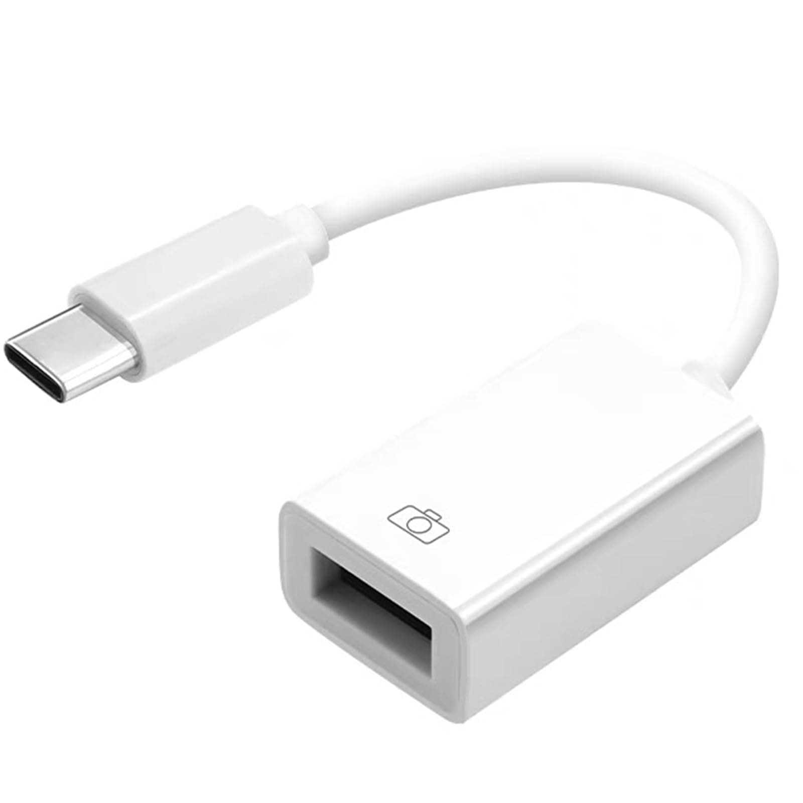 Type-c to USB Adapter, USB-C to USB-A 3.1 Gen1 Female Adapter Cable Converter, 5Gbps High-Speed, for Laptops, Tablets, Phones, USB Flash Drive,Card Reader,MIDI Keyboard, Mouse White