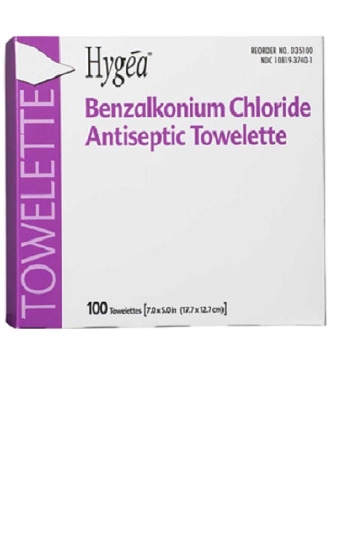 PDI Professional Disposables D35185 Hygea BZK Antiseptic Towelette 100/Bx
