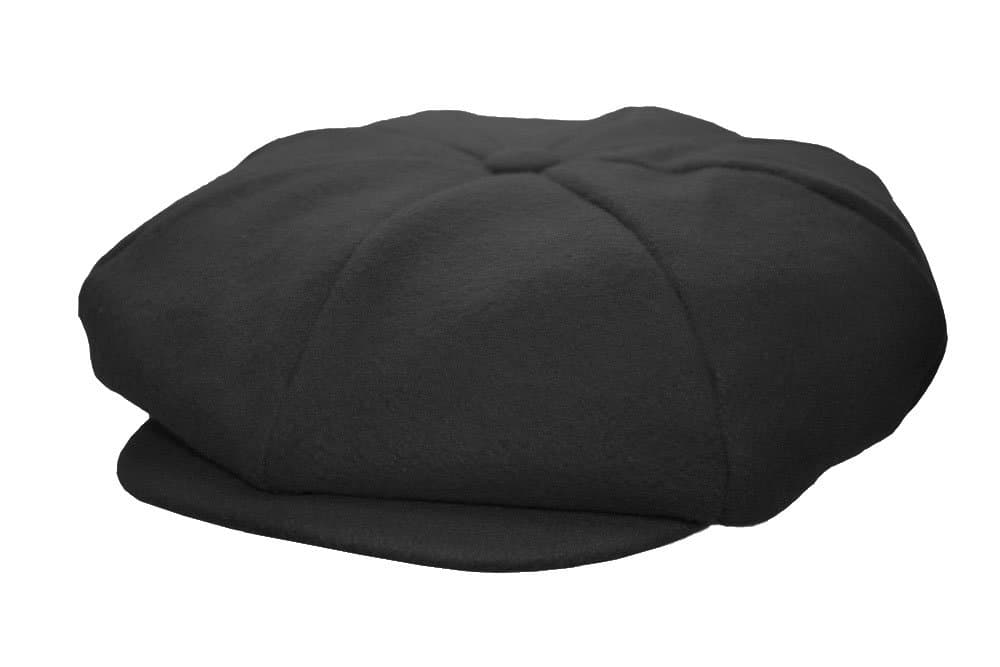 Mens Melton Wool 8 Panel Applejack Newsboy Baker Boy Cap Made in USA
