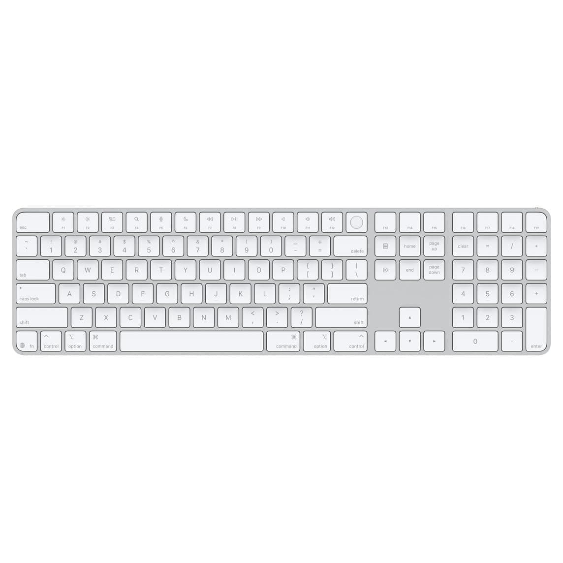 Magic Keyboard with Touch ID and Numeric Keypad for Mac Models with Apple Silicon - US English - White Keys, Bluetooth, Bluetooth