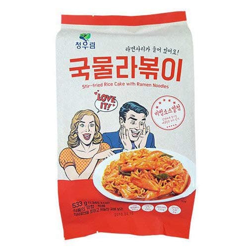 [Sandol Food] Rabokki (Spicy Rice Cake with Ramen Noodles) 500g, Ramen + Tteokbokki, 떡볶이, Korean spicy rice cakes