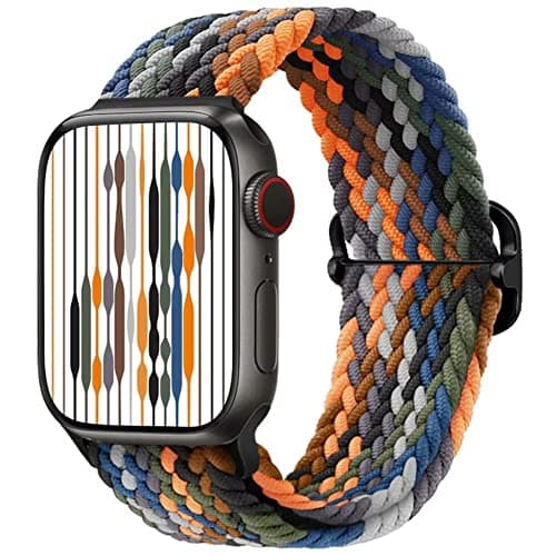 VEMIGON Compatible With Apple Watch Straps 38Mm 40Mm 41Mm 42Mm 44Mm 45Mm 46Mm 49Mm, Solo Loop Nylon Braided Sport Band For Iwatch Series 10 9 8 7 6 Se 5 4 3 2 1 Ultra Ultra 2 ,multicolor