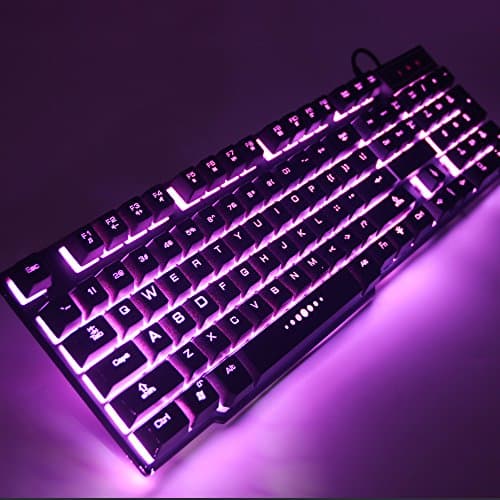 Mengmodo Red/purple/blue Backlights Professional Gaming Keyboard PC Keyboards for Dota2 LOL Led Backlit Gaming Keyboard