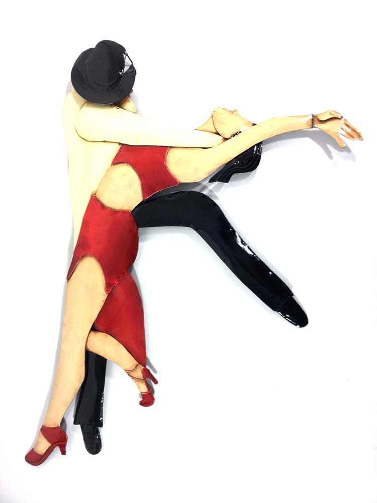 BWA New Contemporary Metal Wall Art Picture Or Sculpture – Salsa Dancers