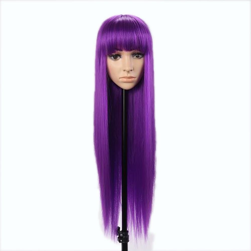 30" 75CM Anime Costume Long Straight Cosplay Wig Party Wigs With Free Cap