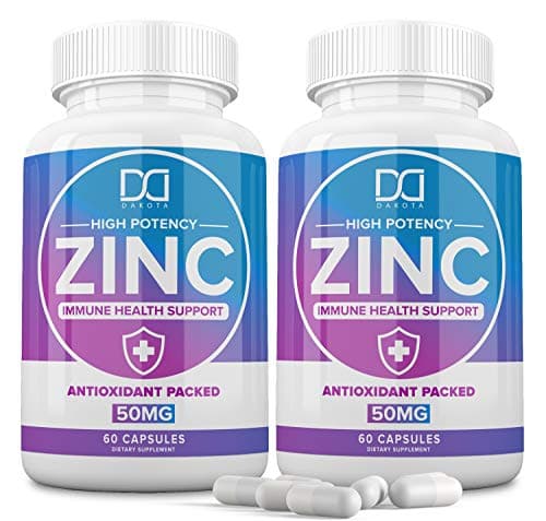 Zinc Picolinate Supplement Vitamin 50mg Pills, Zinc Capsule for Adults Kids for Immune Support System - Raw Zinc Caplets Powerful Alternative to Lozenge, Gummies, Chewable Tablets, Liquid (120 Pills)