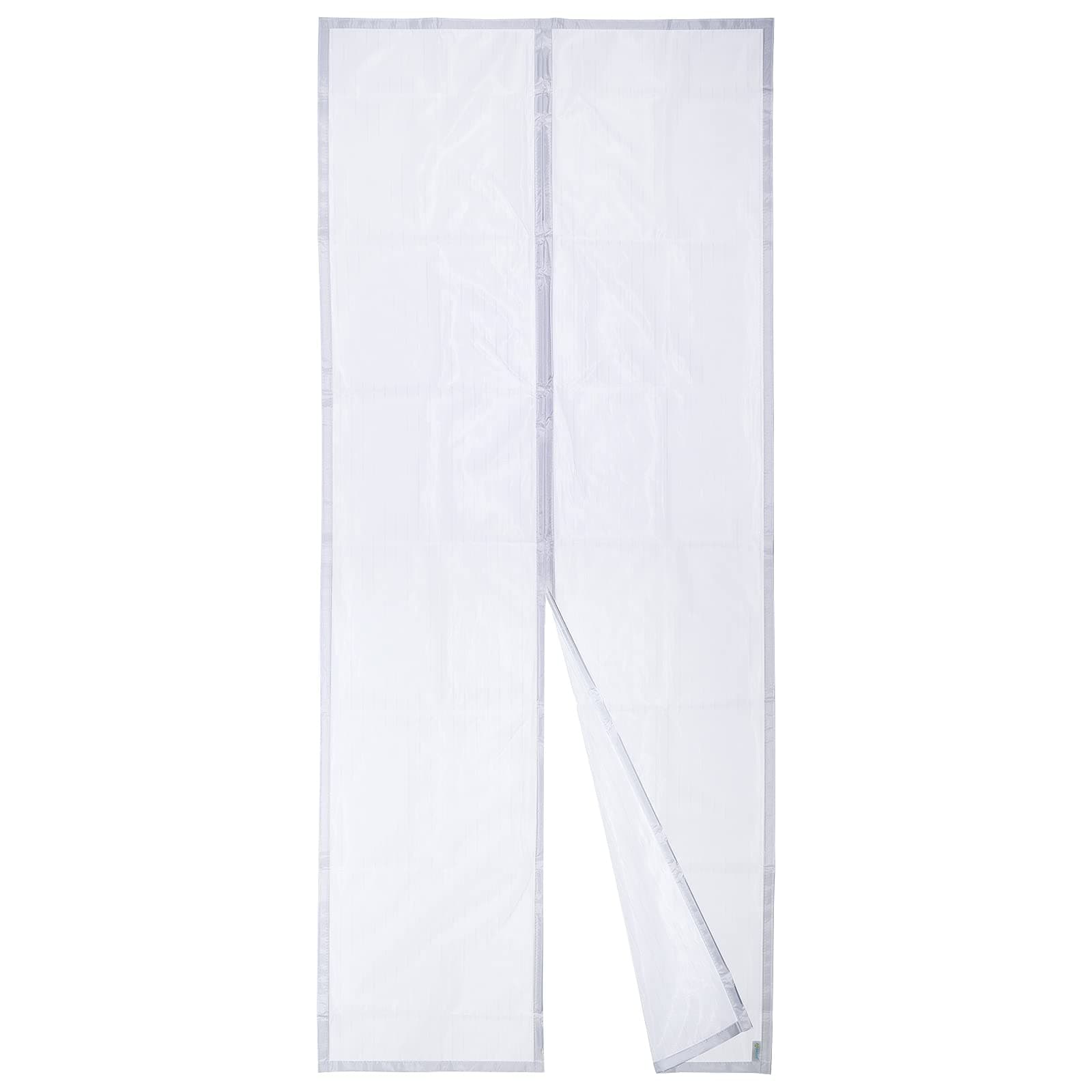 Magnetic Screen Door, 36x83 Mesh Curtain, Magnetic Top-to-Bottom Seal Snaps Shuts Automatically, Keep Fresh Air in (White)