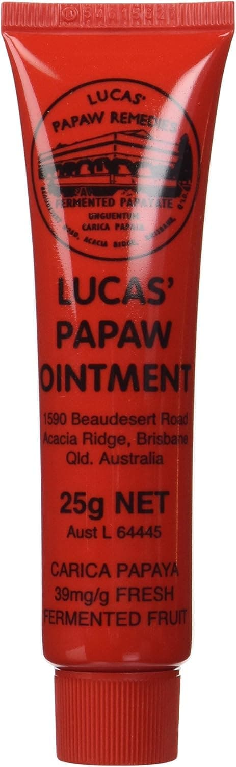 Lucas Papaw Ointment 25g - Soothing Lip and Skin Healing Balm with Fresh Fermented Carica Papaya, Natural Ingredients, Suitable for All Skin Types - Made in Australia