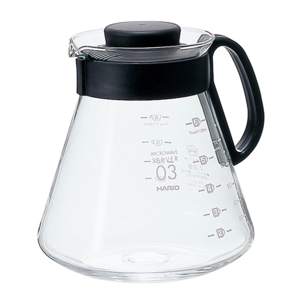 V60 Glass Range Coffee Server, 800ml, Black