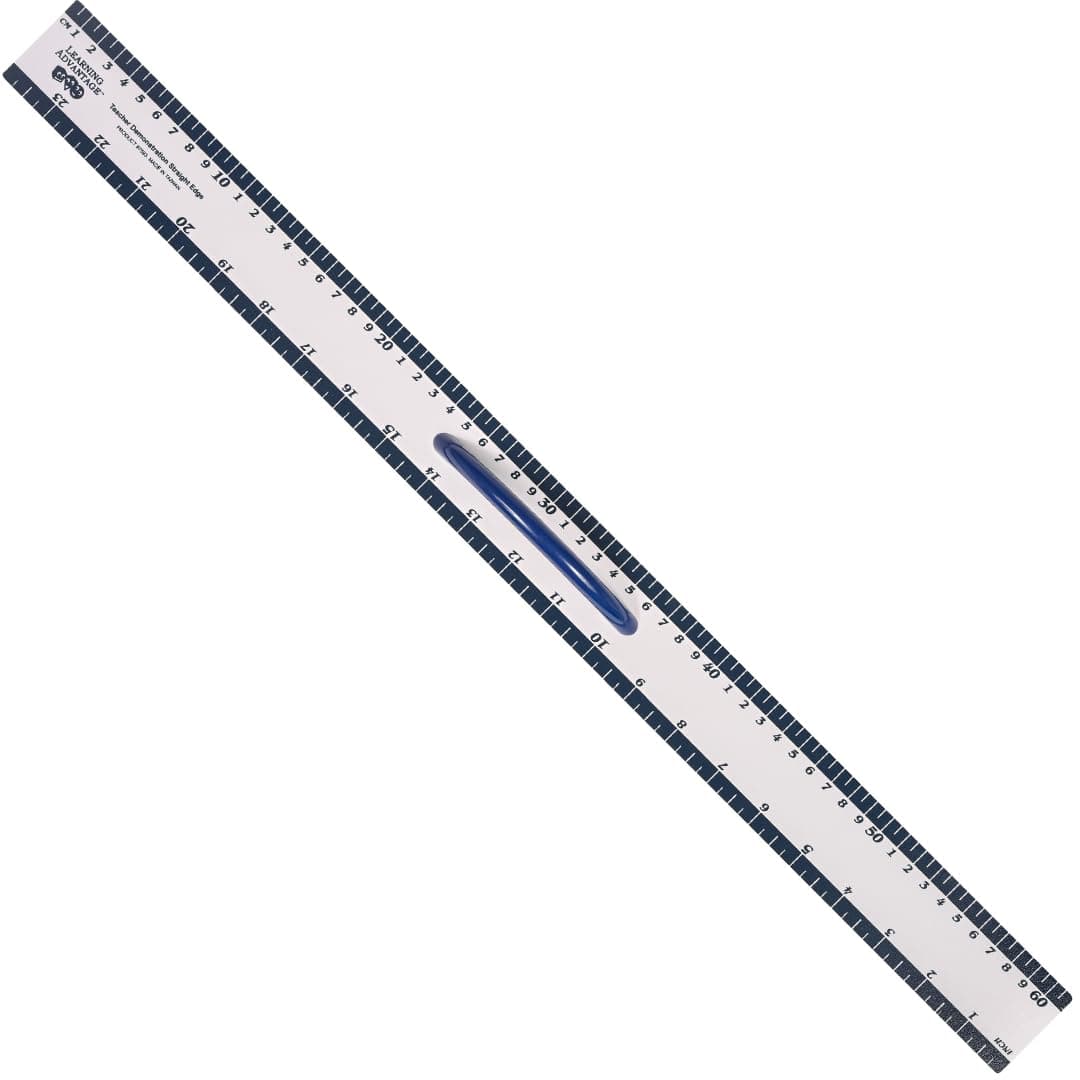 Magnetic Dry Erase Straight Edge - 24” - Jumbo Teacher Ruler - Measurement Tool for Whiteboards and Chalkboards