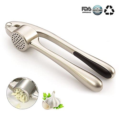 Garlic Press Stainless Steel Professional Garlic Mincer Crusher Presser, Heavy Duty, Soft-Handled and Easy to Clean Garlic tools