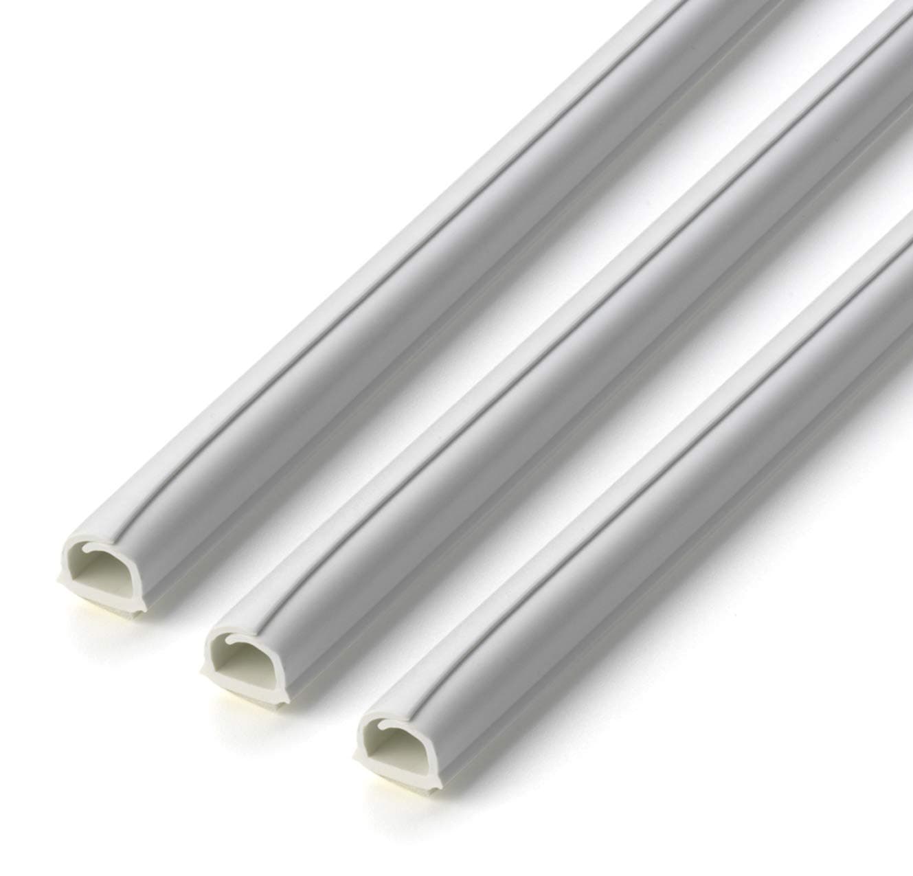 INOFIX Cable Conduit Kit, White, 3x1 m, Self-Adhesive, Cable Management Cover