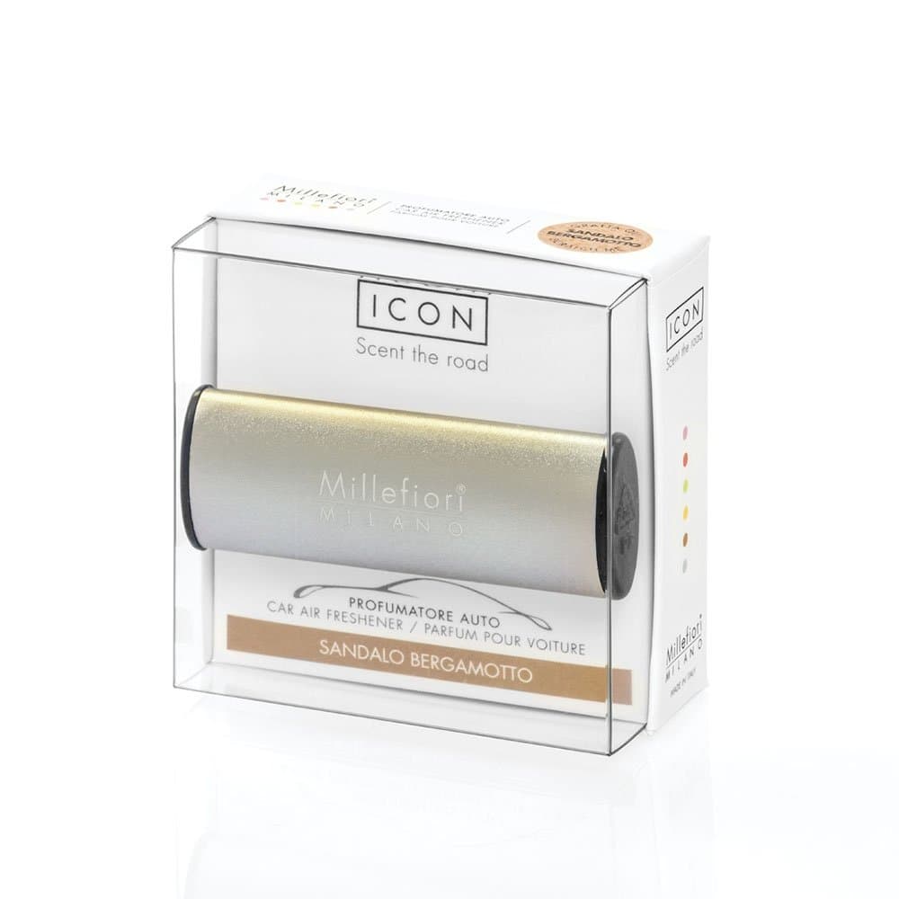 Millefiori Milano 16CAR56 Sandalo Bergamotto Car Air Freshener Icon, Metallic Mat