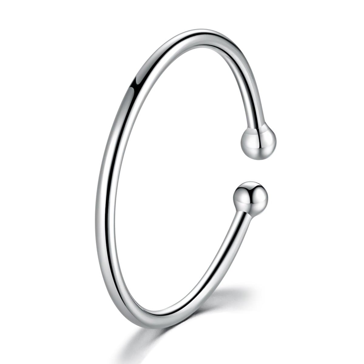 GUIJI Silver Bracelet 999 Sterling Silver Open Bangle with Gift Box for Women