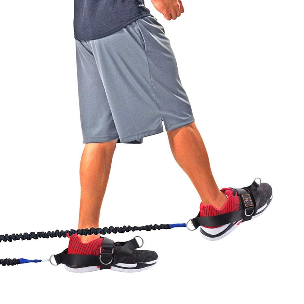 Foot Strap Ankle Strap, 4-Rings Fitness Glute Leg Exercise Cable Gym Machine Attachment Resistance Bands for Women Men Yoga Pilates, Leg Foot Ankle Training Workout (Pair of 2)