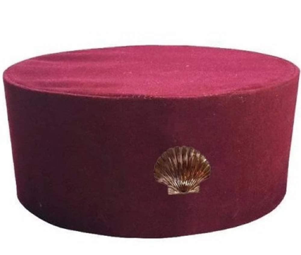 Masonic St. Thomas of Acon Cap/Hat with Shell (Golden, 7-5/8)