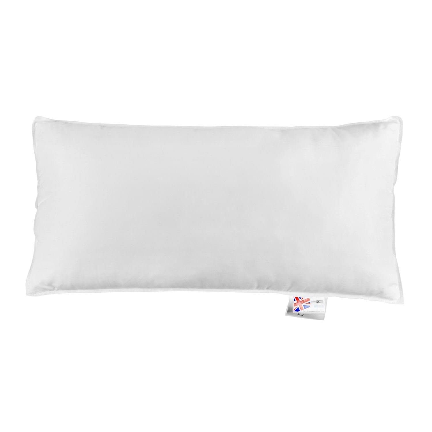 Microfibre Euro Continental Pillow - 40cm x 80cm (16″x32″) Luxury Synthetic European Pillows Soft Support 100% Microfibre Casing