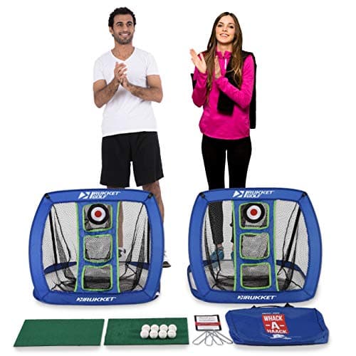 Rukket Golf Chipping Net Cornhole Game, Chip Outdoor/Indoor at Beach, Backyard or Tailgate, Golfing Practice Games for Adults and Kids