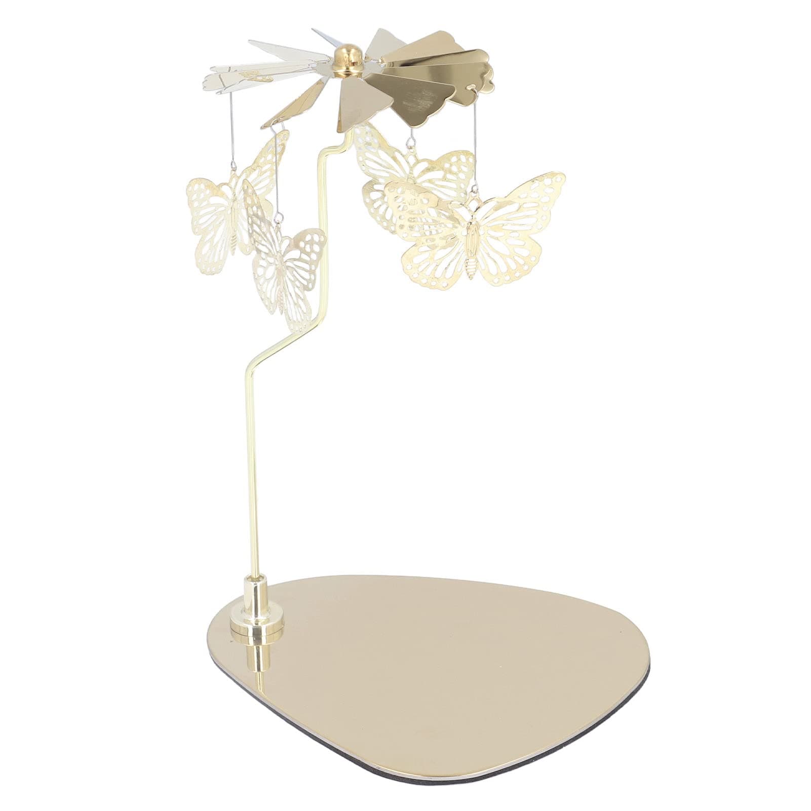 Rotary Candle Holder Spinning Candleholder Tea Light Candle Holder Metal Rotating Aromatherapy Wind Chime Candle Holder (Butterfly (No Candle Cup))