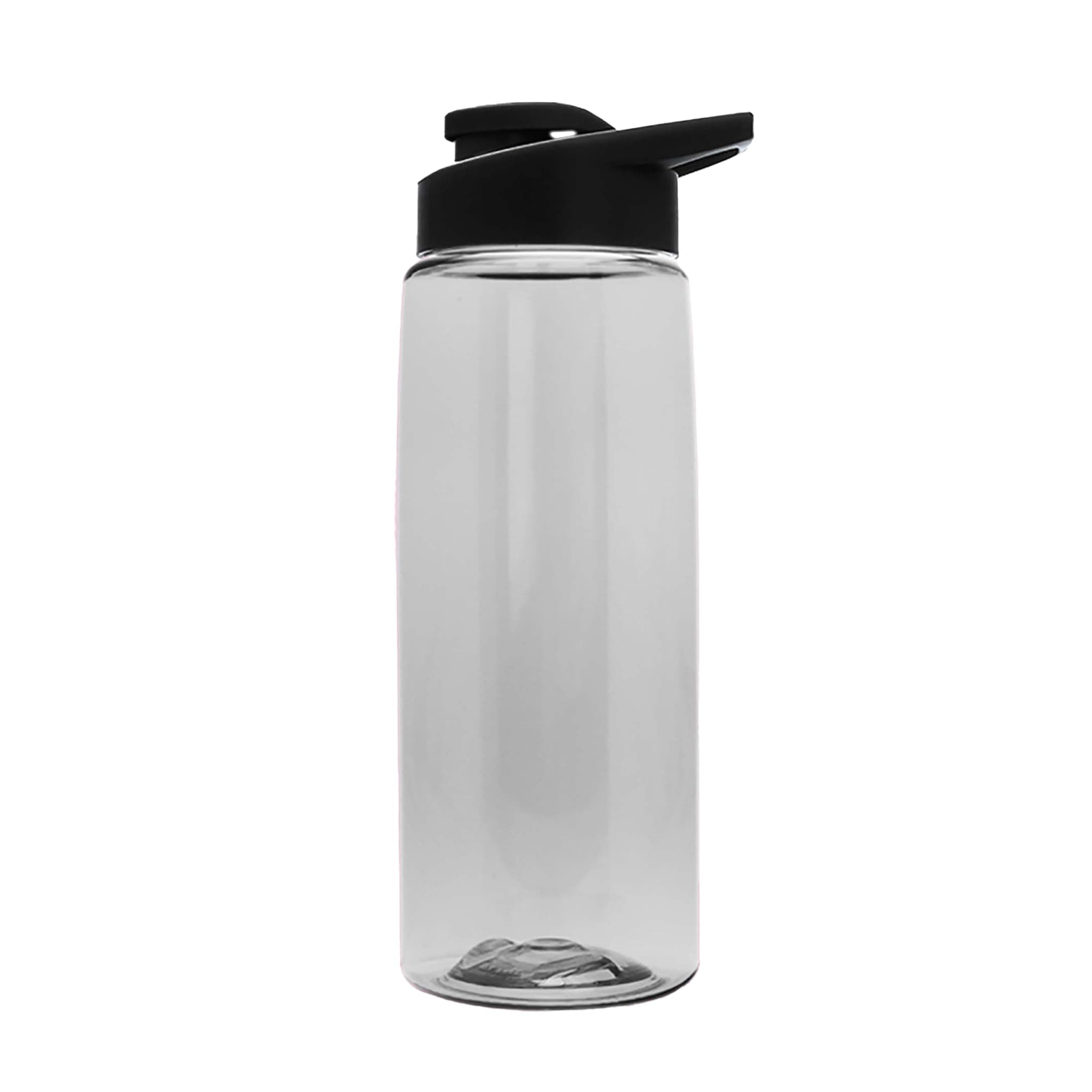4-pack 26 oz Water Bottles, Tritan Sports Water Bottle with Flip Top, Clear Water Bottle with Black Lid, BPA Free, Made in USA by Gary Plastic Packaging
