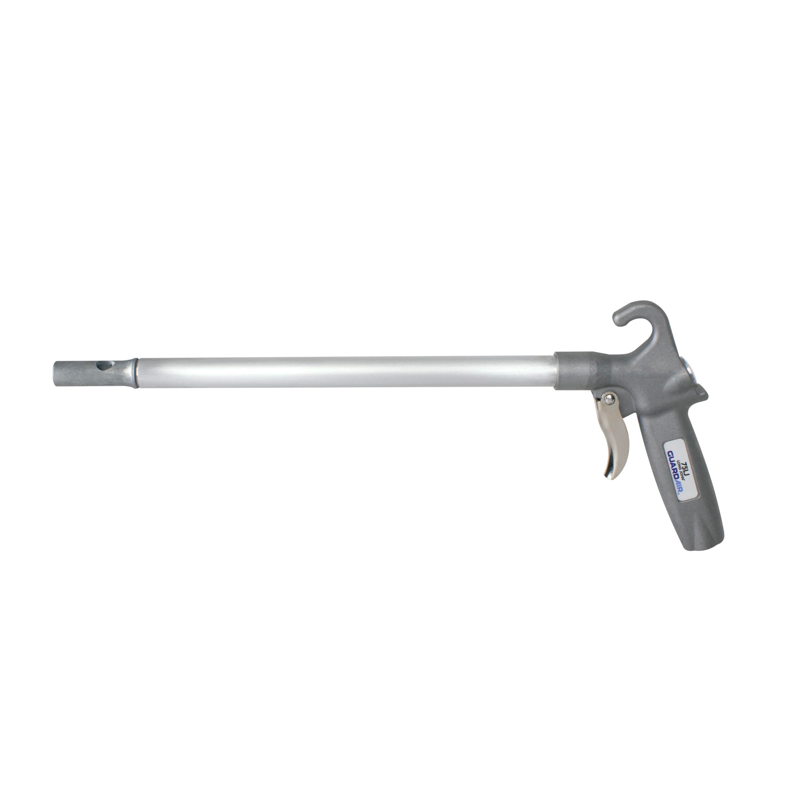 Guardair Long John Safety Air Gun with 12-Inch Aluminum Extension, High Performance OSHA Compliant Alloy Nozzle, Gray/Silver (75LJ012AA)