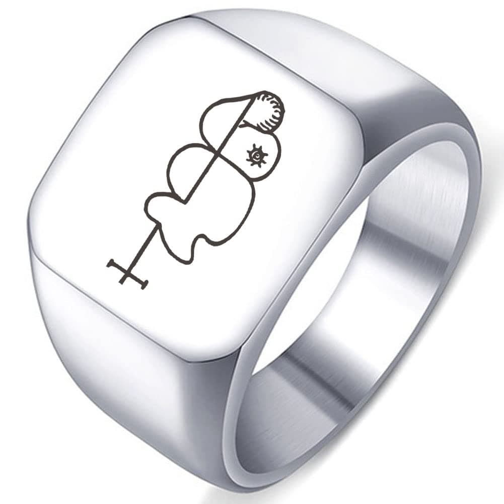 Jewelry Engraved Clauneck Sigil Goetic Daemon Grimoires The Secrets Of Solomon Ring Band