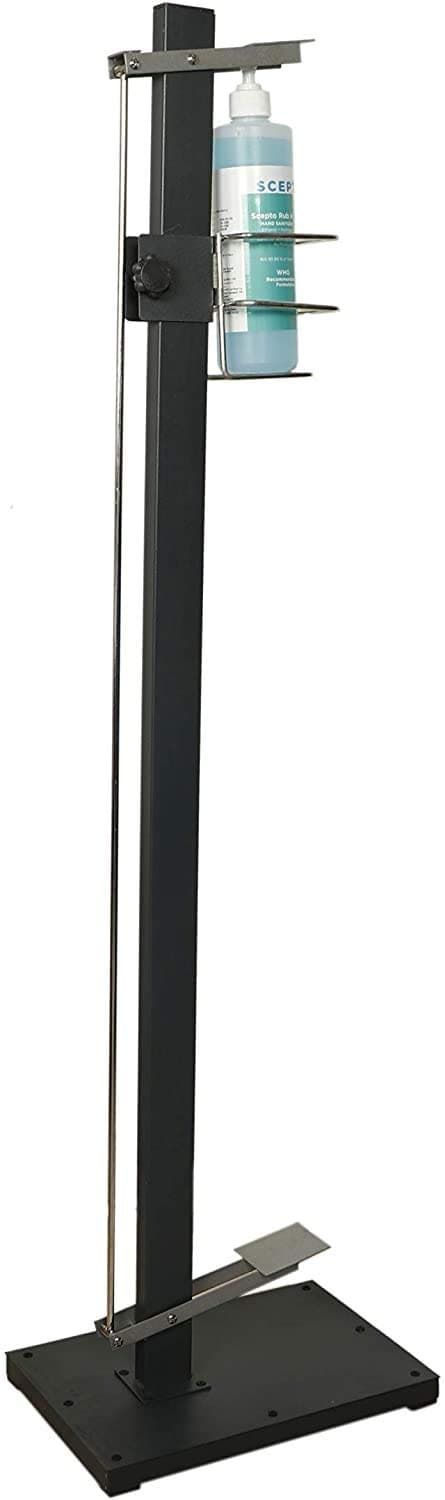 Touch Free Foot Pedal Activated Hand Sanitizer Dispenser Stand - 100% Mechanical