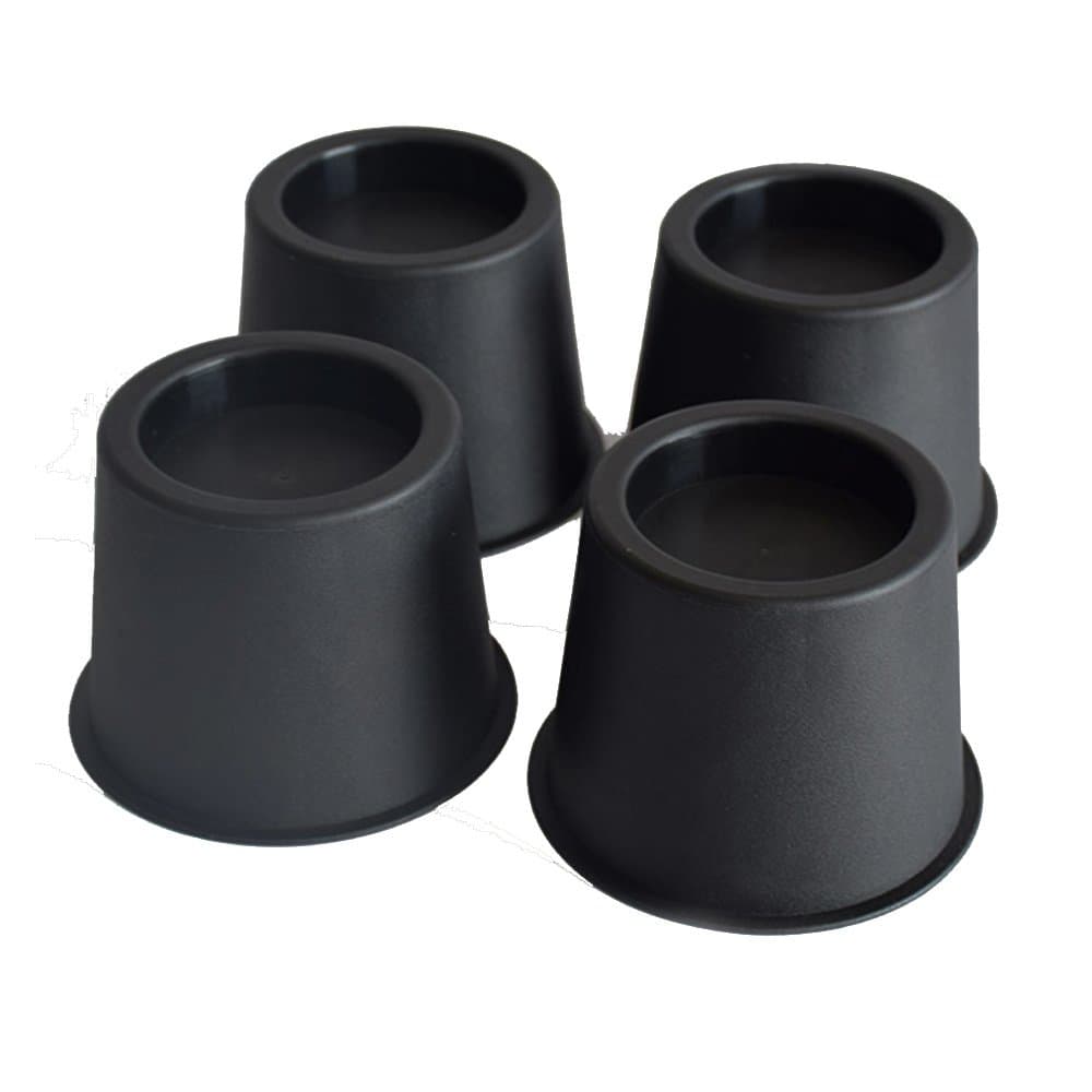 dingheng SUPER QUALITY 3" Round Bed Risers|Floor Protection Furniture Risers Chairs lifts(Black)